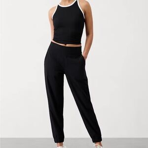 Athleta Black Brooklyn Mid Rise Jogger Pants 6 petite